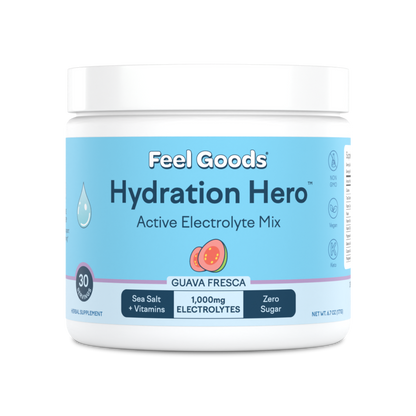 Feel Goods Hydration Hero, Sugar-Free Electrolyte Powder Packets for Daily Hydration - Electrolytes Drink Mix with Magnesium, Potassium & Vitamins for Fasting & Energy - Keto, Vegan & Organic Flavors