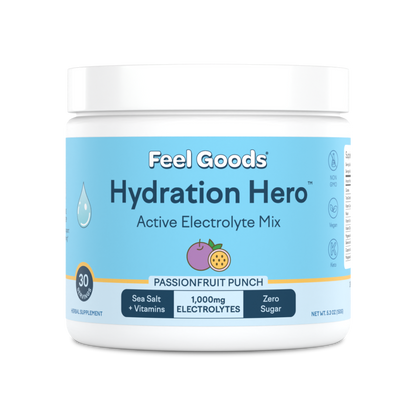 Feel Goods Hydration Hero, Sugar-Free Electrolyte Powder Packets for Daily Hydration - Electrolytes Drink Mix with Magnesium, Potassium & Vitamins for Fasting & Energy - Keto, Vegan & Organic Flavors